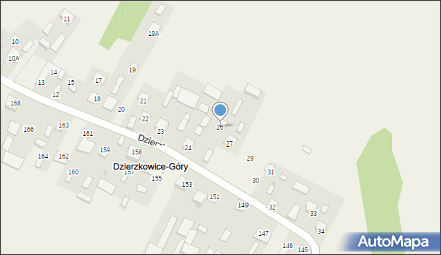 Dzierzkowice-Góry, Dzierzkowice-Góry, 26, mapa Dzierzkowice-Góry