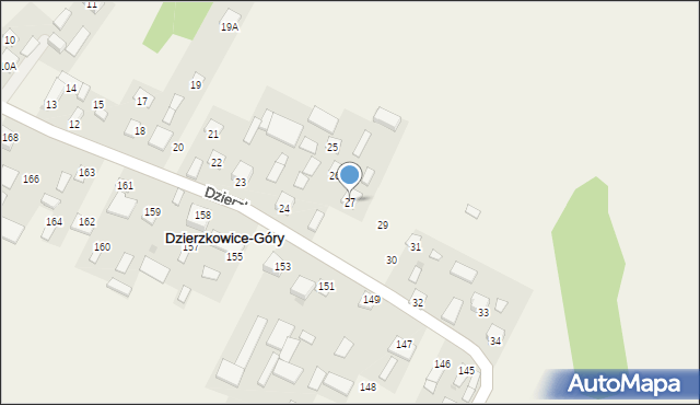 Dzierzkowice-Góry, Dzierzkowice-Góry, 27, mapa Dzierzkowice-Góry