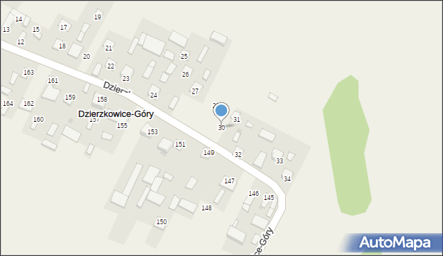 Dzierzkowice-Góry, Dzierzkowice-Góry, 30, mapa Dzierzkowice-Góry