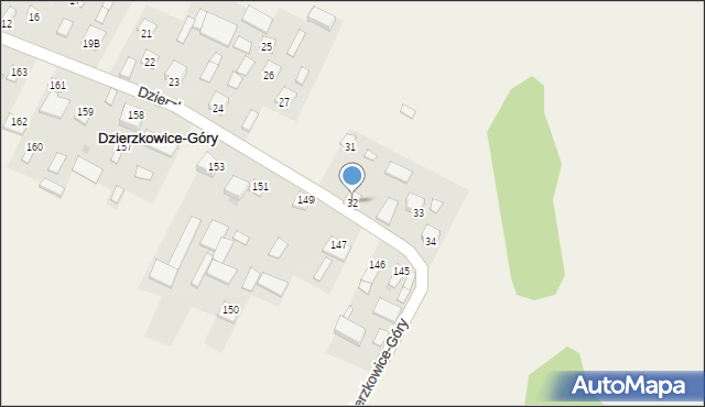 Dzierzkowice-Góry, Dzierzkowice-Góry, 32, mapa Dzierzkowice-Góry