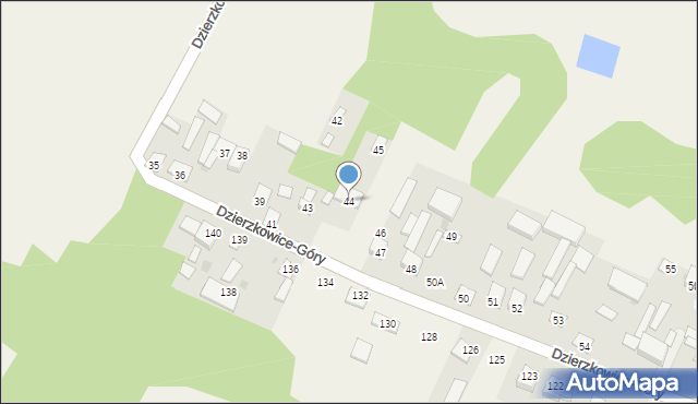 Dzierzkowice-Góry, Dzierzkowice-Góry, 44, mapa Dzierzkowice-Góry