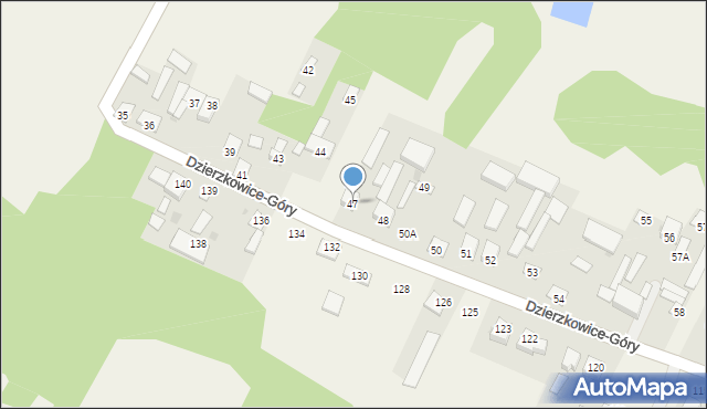 Dzierzkowice-Góry, Dzierzkowice-Góry, 47, mapa Dzierzkowice-Góry
