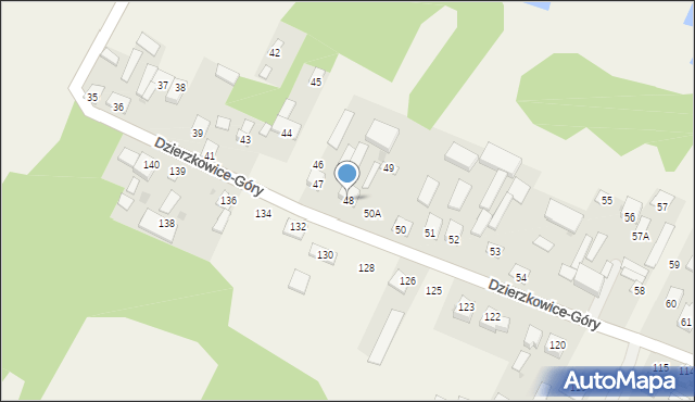 Dzierzkowice-Góry, Dzierzkowice-Góry, 48, mapa Dzierzkowice-Góry