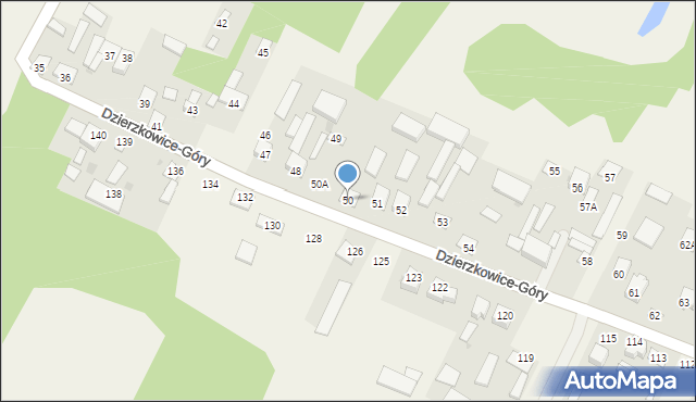 Dzierzkowice-Góry, Dzierzkowice-Góry, 50, mapa Dzierzkowice-Góry