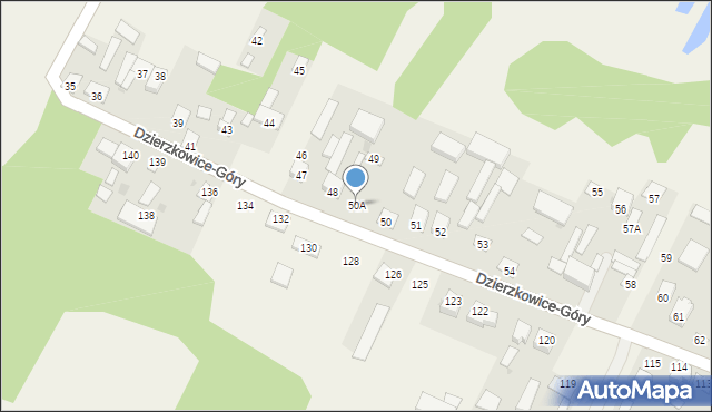 Dzierzkowice-Góry, Dzierzkowice-Góry, 50A, mapa Dzierzkowice-Góry