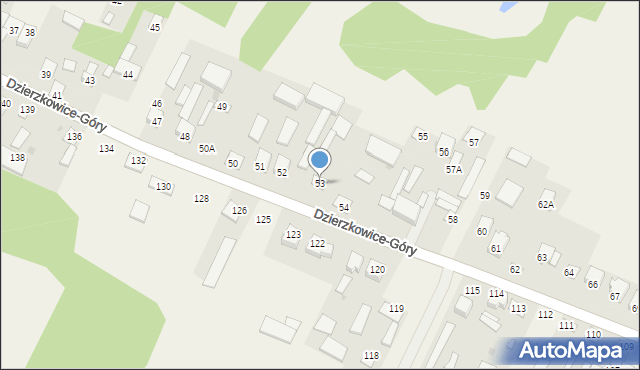 Dzierzkowice-Góry, Dzierzkowice-Góry, 53, mapa Dzierzkowice-Góry