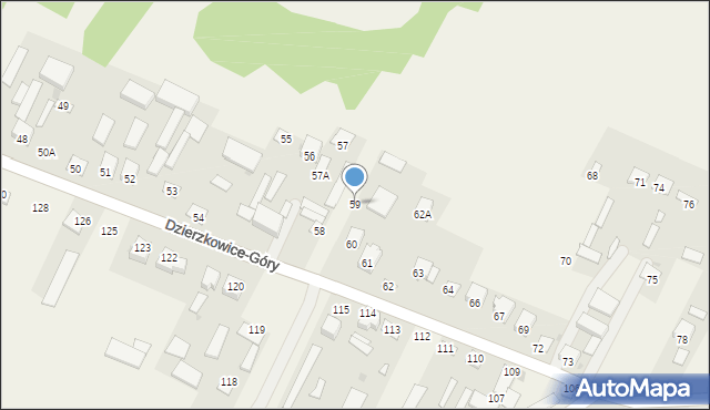 Dzierzkowice-Góry, Dzierzkowice-Góry, 59, mapa Dzierzkowice-Góry