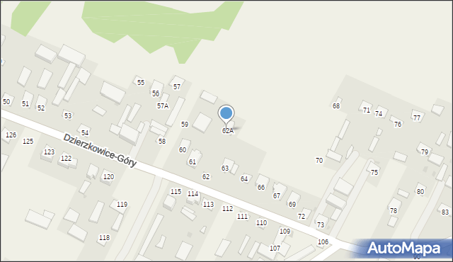 Dzierzkowice-Góry, Dzierzkowice-Góry, 62A, mapa Dzierzkowice-Góry