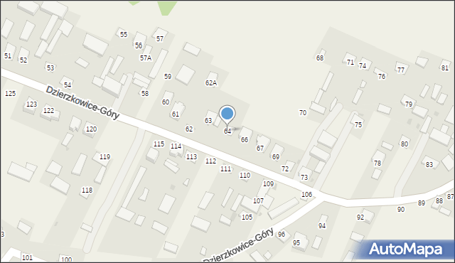 Dzierzkowice-Góry, Dzierzkowice-Góry, 64, mapa Dzierzkowice-Góry