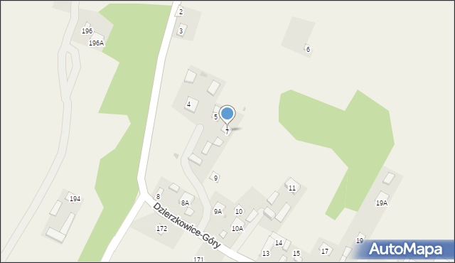 Dzierzkowice-Góry, Dzierzkowice-Góry, 7, mapa Dzierzkowice-Góry