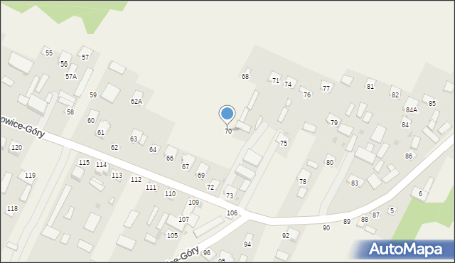 Dzierzkowice-Góry, Dzierzkowice-Góry, 70, mapa Dzierzkowice-Góry