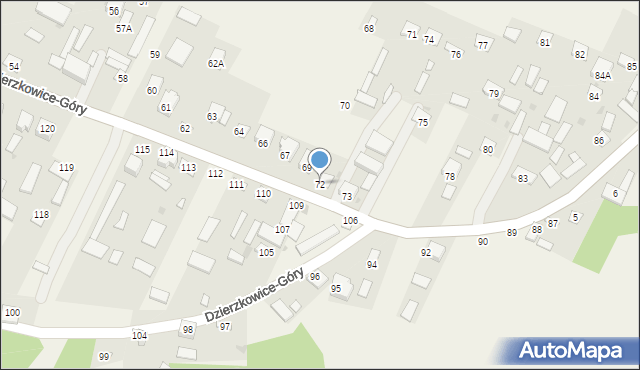 Dzierzkowice-Góry, Dzierzkowice-Góry, 72, mapa Dzierzkowice-Góry