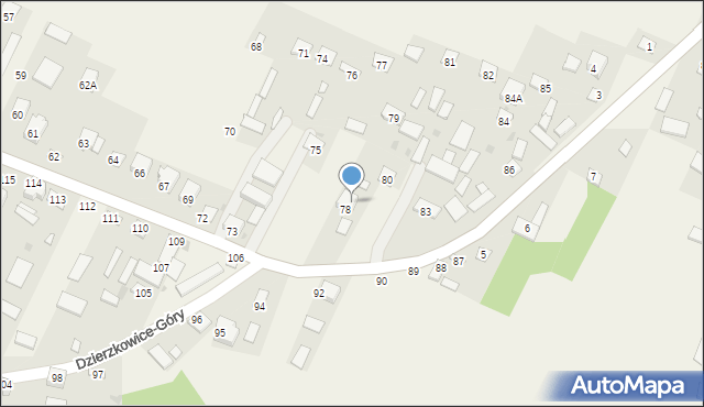 Dzierzkowice-Góry, Dzierzkowice-Góry, 78A, mapa Dzierzkowice-Góry