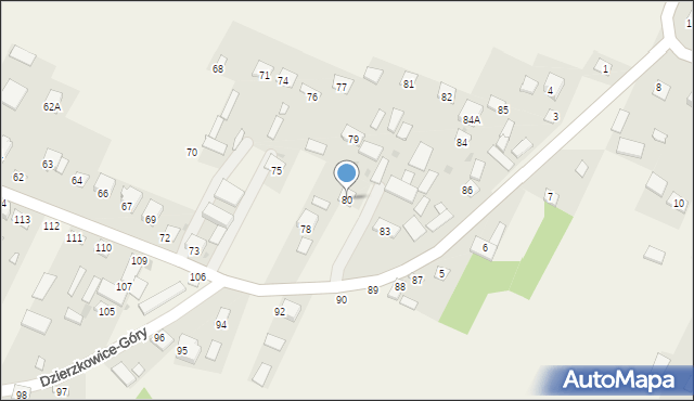 Dzierzkowice-Góry, Dzierzkowice-Góry, 80, mapa Dzierzkowice-Góry