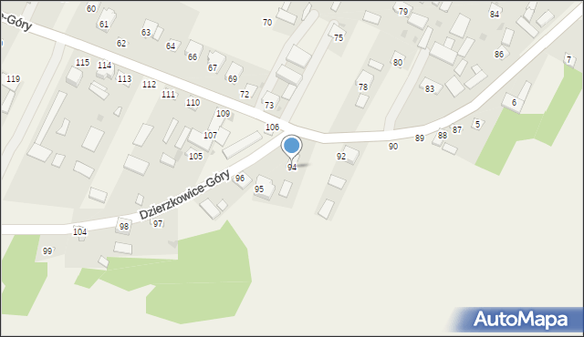 Dzierzkowice-Góry, Dzierzkowice-Góry, 94, mapa Dzierzkowice-Góry