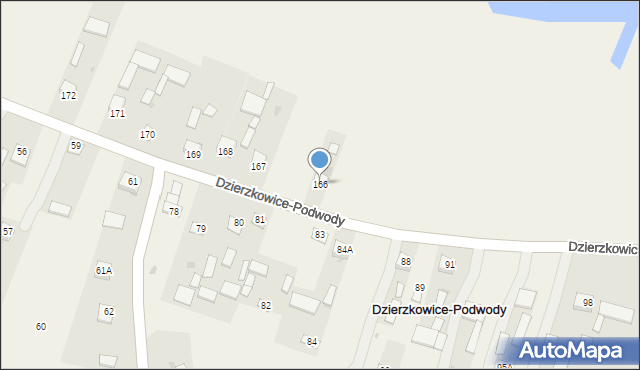 Dzierzkowice-Podwody, Dzierzkowice-Podwody, 166, mapa Dzierzkowice-Podwody