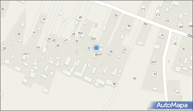 Dzierzkowice-Podwody, Dzierzkowice-Podwody, 53, mapa Dzierzkowice-Podwody