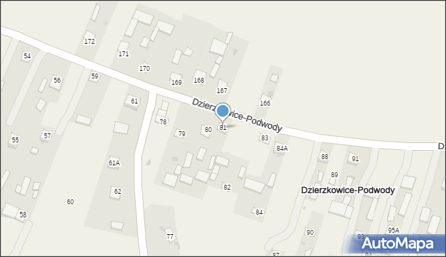 Dzierzkowice-Podwody, Dzierzkowice-Podwody, 81, mapa Dzierzkowice-Podwody