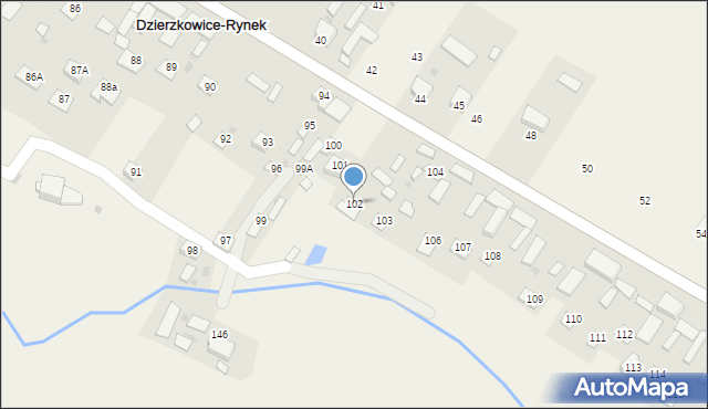 Dzierzkowice-Rynek, Dzierzkowice-Rynek, 102, mapa Dzierzkowice-Rynek