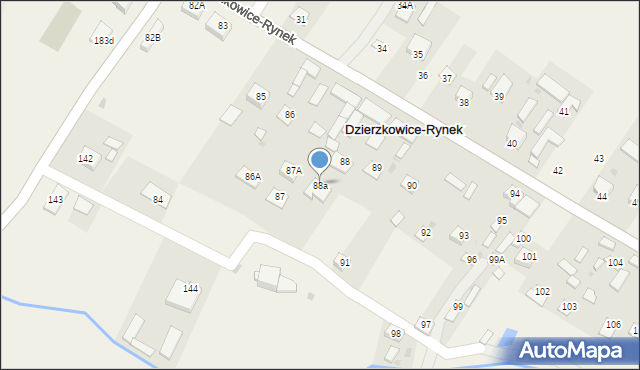 Dzierzkowice-Rynek, Dzierzkowice-Rynek, 88a, mapa Dzierzkowice-Rynek