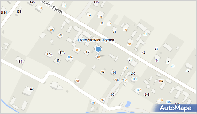 Dzierzkowice-Rynek, Dzierzkowice-Rynek, 90, mapa Dzierzkowice-Rynek