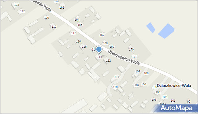 Dzierzkowice-Wola, Dzierzkowice-Wola, 113, mapa Dzierzkowice-Wola