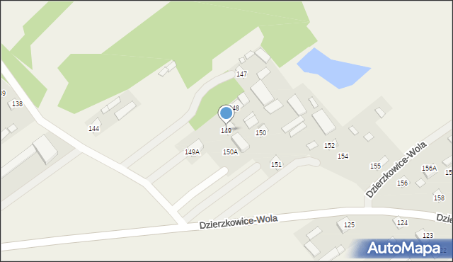 Dzierzkowice-Wola, Dzierzkowice-Wola, 149, mapa Dzierzkowice-Wola