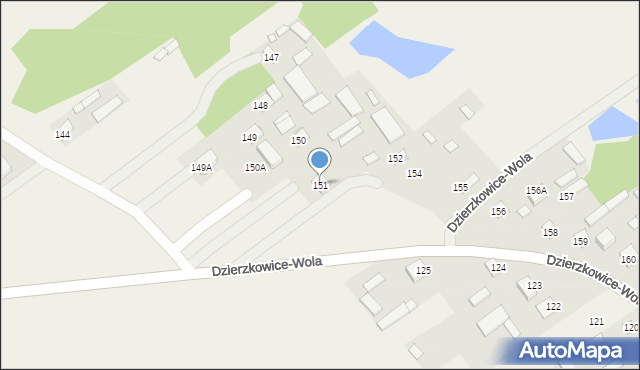 Dzierzkowice-Wola, Dzierzkowice-Wola, 151, mapa Dzierzkowice-Wola