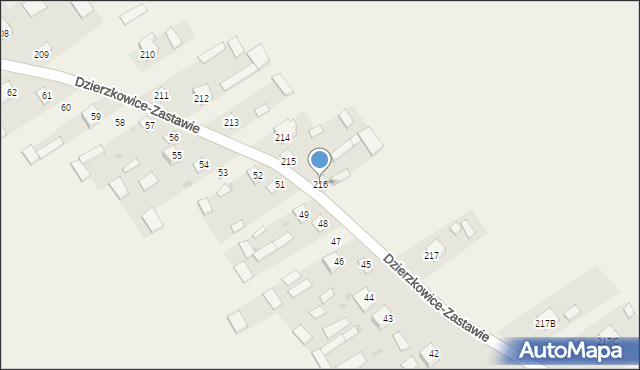 Dzierzkowice-Wola, Dzierzkowice-Wola, 216, mapa Dzierzkowice-Wola