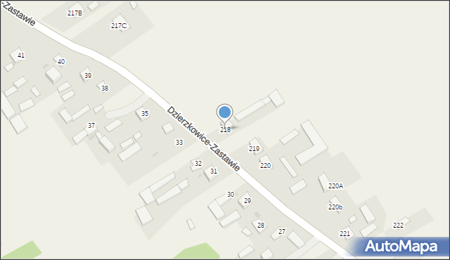 Dzierzkowice-Wola, Dzierzkowice-Wola, 218, mapa Dzierzkowice-Wola