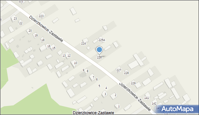 Dzierzkowice-Wola, Dzierzkowice-Wola, 226, mapa Dzierzkowice-Wola