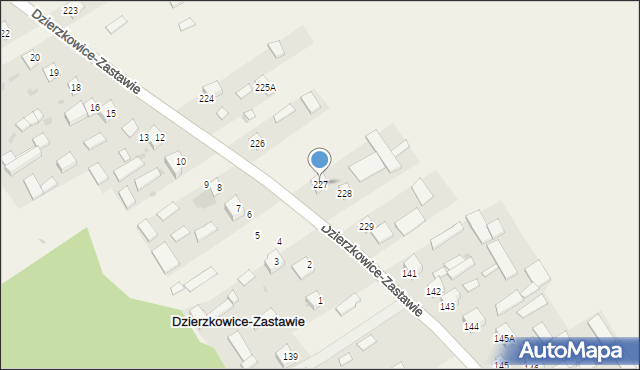 Dzierzkowice-Wola, Dzierzkowice-Wola, 227, mapa Dzierzkowice-Wola