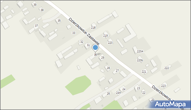 Dzierzkowice-Wola, Dzierzkowice-Wola, 30, mapa Dzierzkowice-Wola