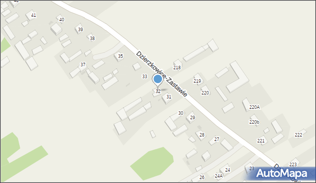 Dzierzkowice-Wola, Dzierzkowice-Wola, 32, mapa Dzierzkowice-Wola