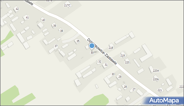 Dzierzkowice-Wola, Dzierzkowice-Wola, 33, mapa Dzierzkowice-Wola