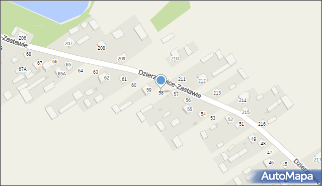 Dzierzkowice-Wola, Dzierzkowice-Wola, 58, mapa Dzierzkowice-Wola