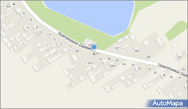 Dzierzkowice-Wola, Dzierzkowice-Wola, 68, mapa Dzierzkowice-Wola