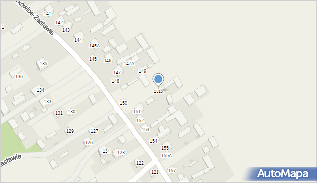 Dzierzkowice-Zastawie, Dzierzkowice-Zastawie, 151a, mapa Dzierzkowice-Zastawie