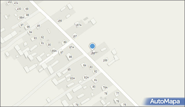 Dzierzkowice-Zastawie, Dzierzkowice-Zastawie, 168, mapa Dzierzkowice-Zastawie
