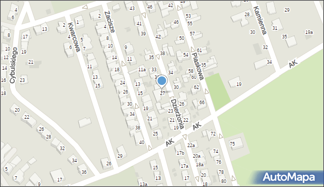 Dzierżoniów, Dzierżonia, ks., 27, mapa Dzierżoniów