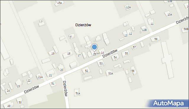 Dzierżów, Dzierżów, 15, mapa Dzierżów
