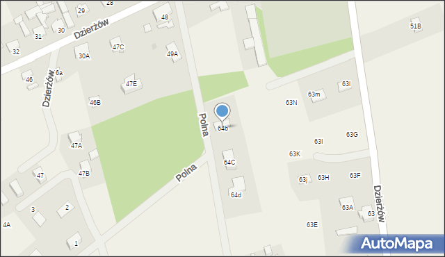 Dzierżów, Dzierżów, 64b, mapa Dzierżów