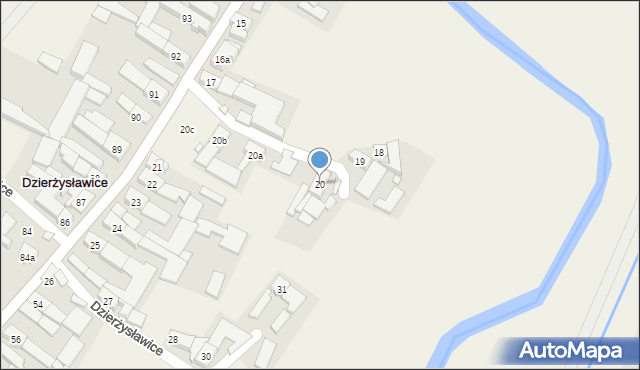 Dzierżysławice, Dzierżysławice, 20, mapa Dzierżysławice