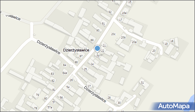 Dzierżysławice, Dzierżysławice, 23, mapa Dzierżysławice