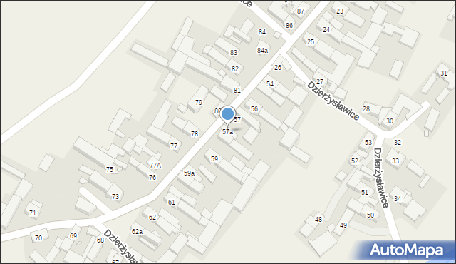 Dzierżysławice, Dzierżysławice, 57a, mapa Dzierżysławice