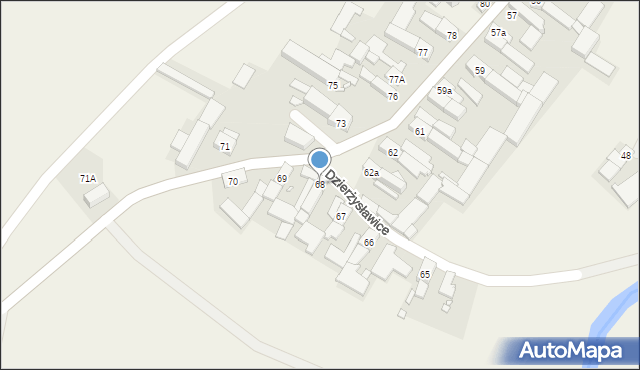 Dzierżysławice, Dzierżysławice, 68, mapa Dzierżysławice