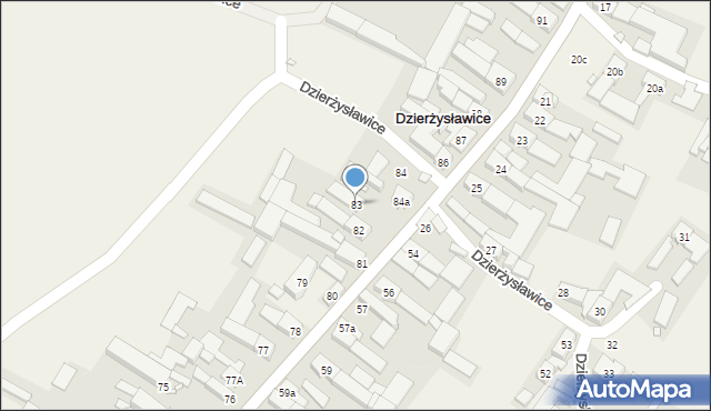 Dzierżysławice, Dzierżysławice, 83, mapa Dzierżysławice