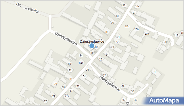 Dzierżysławice, Dzierżysławice, 86, mapa Dzierżysławice