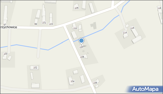Dzietrzychowice, Dzietrzychowice, 110, mapa Dzietrzychowice