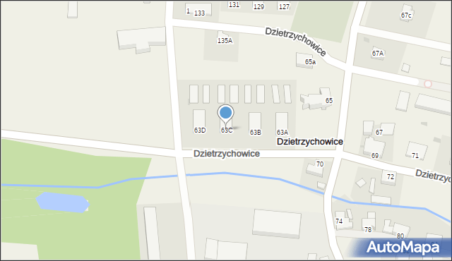 Dzietrzychowice, Dzietrzychowice, 63C, mapa Dzietrzychowice